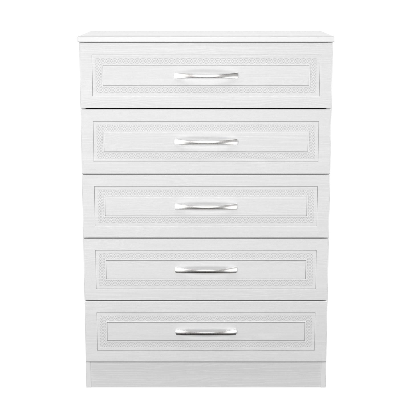 Dorset Tall Chest of Drawers White 5 Drawers 108cm