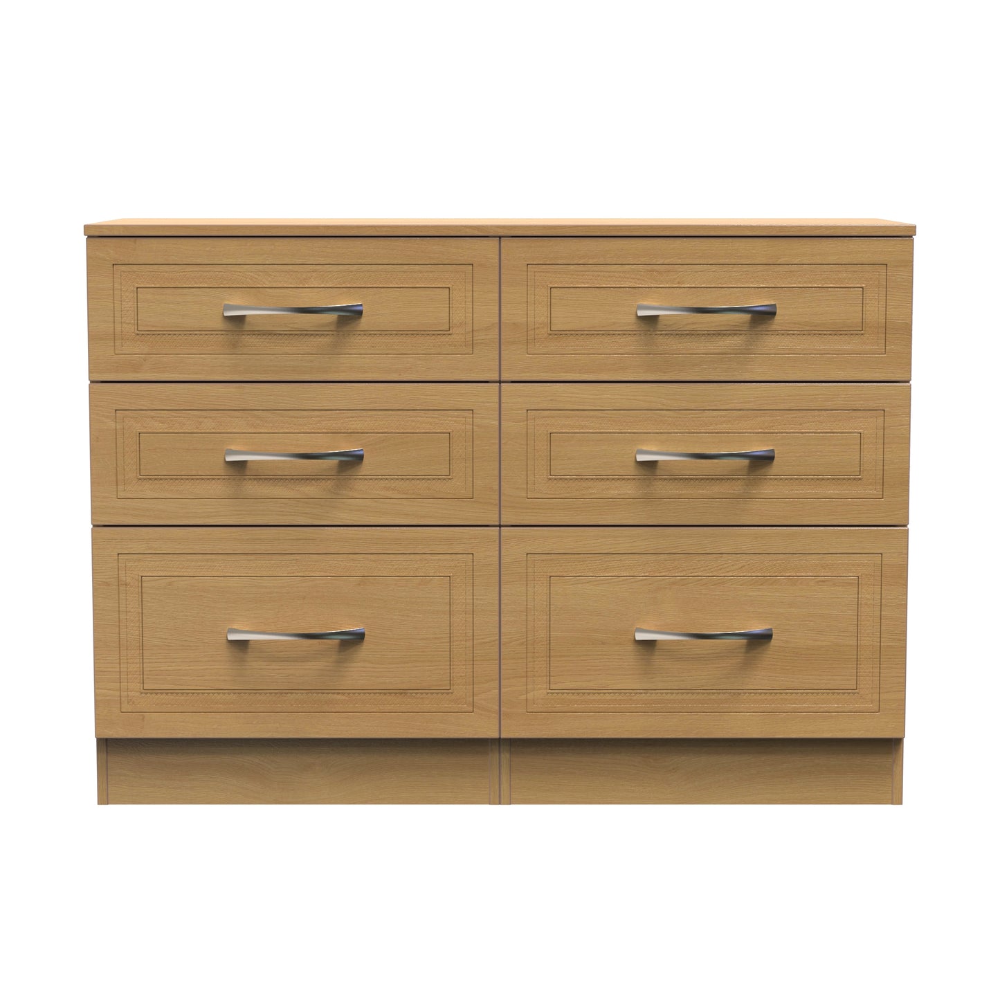 Dorset Large Chest of Drawers Oak 6 Drawers 110cm