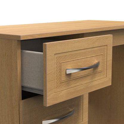 Dorset Desk Oak 3 Drawers 90cm