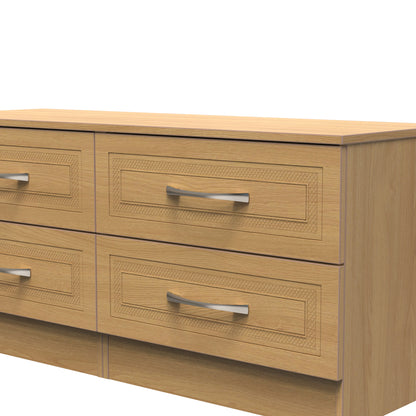 Dorset Large Chest of Drawers Oak 4 Drawers 110cm