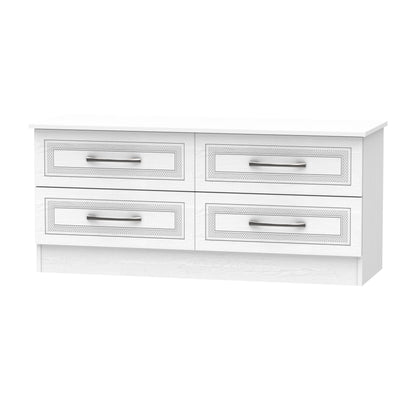Dorset Large Chest of Drawers White 4 Drawers 110cm