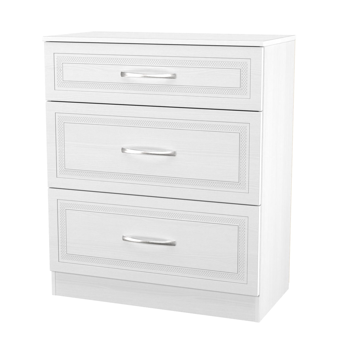 Dorset Chest of Drawers White 3 Drawers 89cm