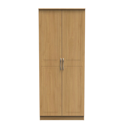 Dorset Tall Wardrobe Oak 2 Doors 1 Shelf 182cm