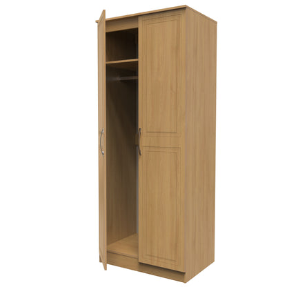 Dorset Tall Wardrobe Oak 2 Doors 1 Shelf 182cm