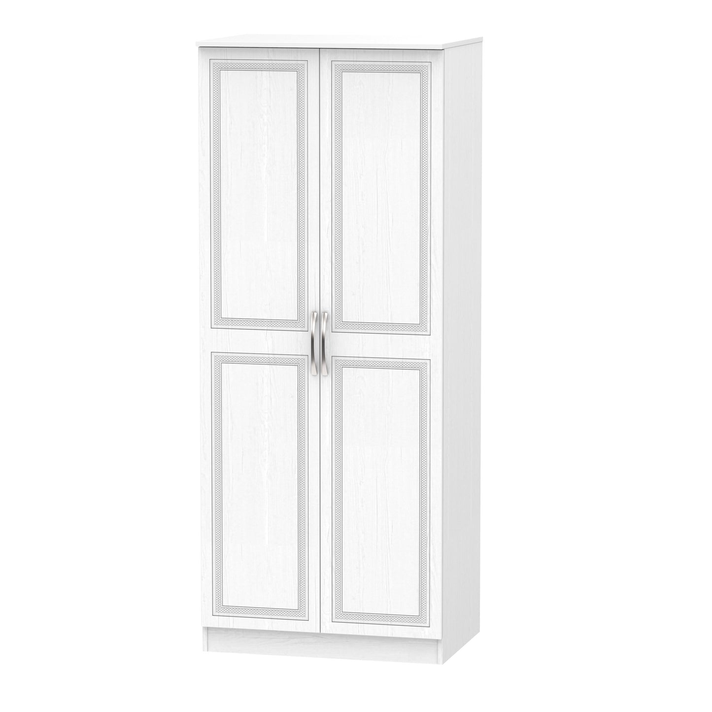 Dorset Tall Wardrobe White 2 Doors 1 Shelf 182cm