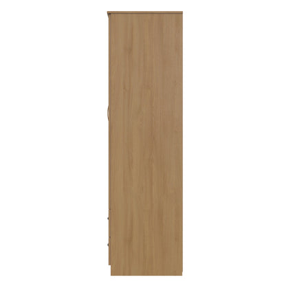 Dorset Tall Wardrobe Oak 2 Doors 2 Drawers 182cm