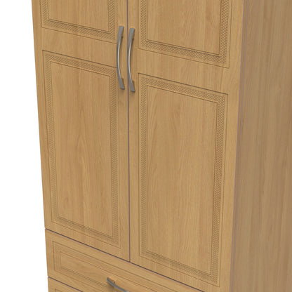 Dorset Tall Wardrobe Oak 2 Doors 2 Drawers 182cm