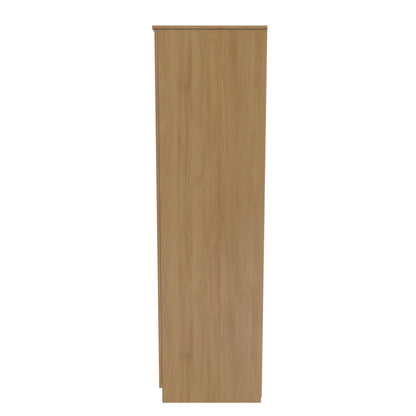 Dorset Tall Mirror Wardrobe Oak 1 Shelf 182cm