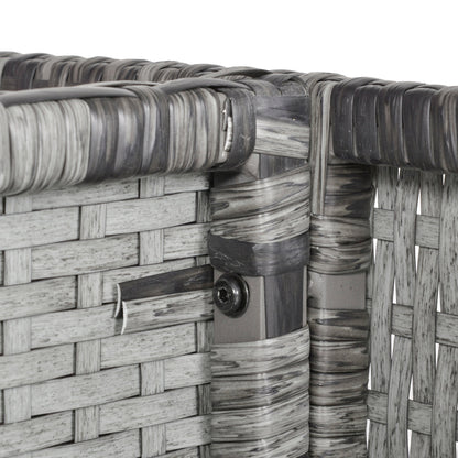 8 Seater Rattan Dining Set Garden Furniture Cushion Seat Woven Rattan Grey