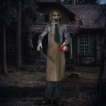 Animated Chainsaw Killer Halloween Decoration - 170cm