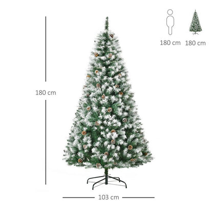 6FT Artificial Christmas Tree with Pine Cones