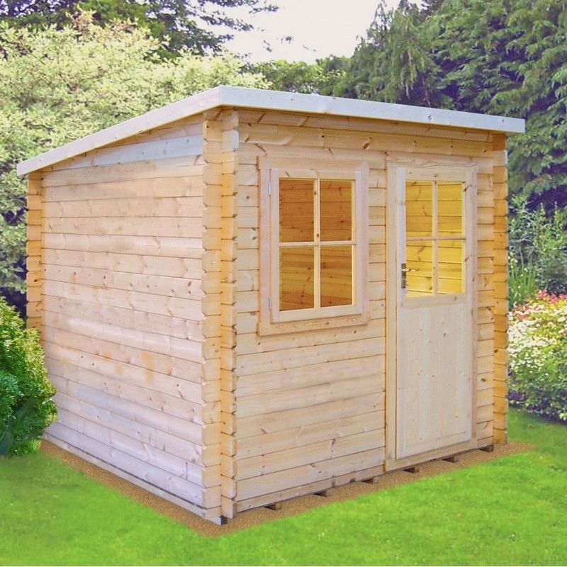 Dean 11 9" x 13 8" Pent Log Cabin Premium 70mm Cladding Tongue & Groove
