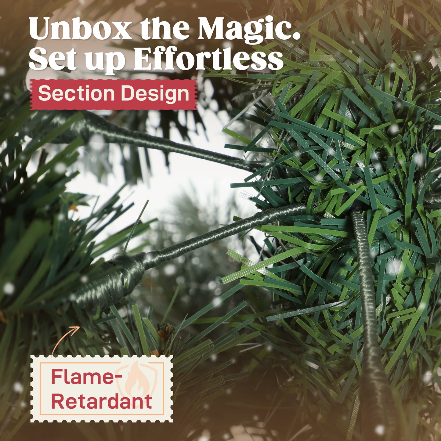 8ft Pinecone Christmas Tree Arch Artificial - White Frosted Green  2100 Tips