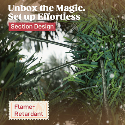 8ft Pinecone Christmas Tree Arch Artificial - White Frosted Green  2100 Tips