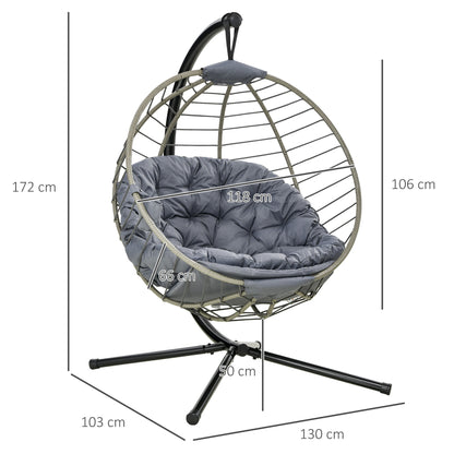 Outsunny PE Rattan Swing Chair