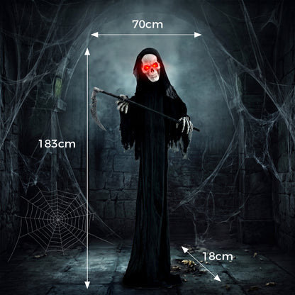 Animated Grim Reaper Halloween Decoration - 183cm