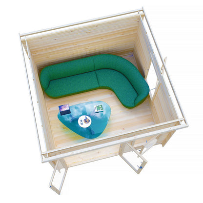 Shire Emneth 9' 9" x 9' 9" Pent Log Cabin - Premium 19mm Cladding Log Clad