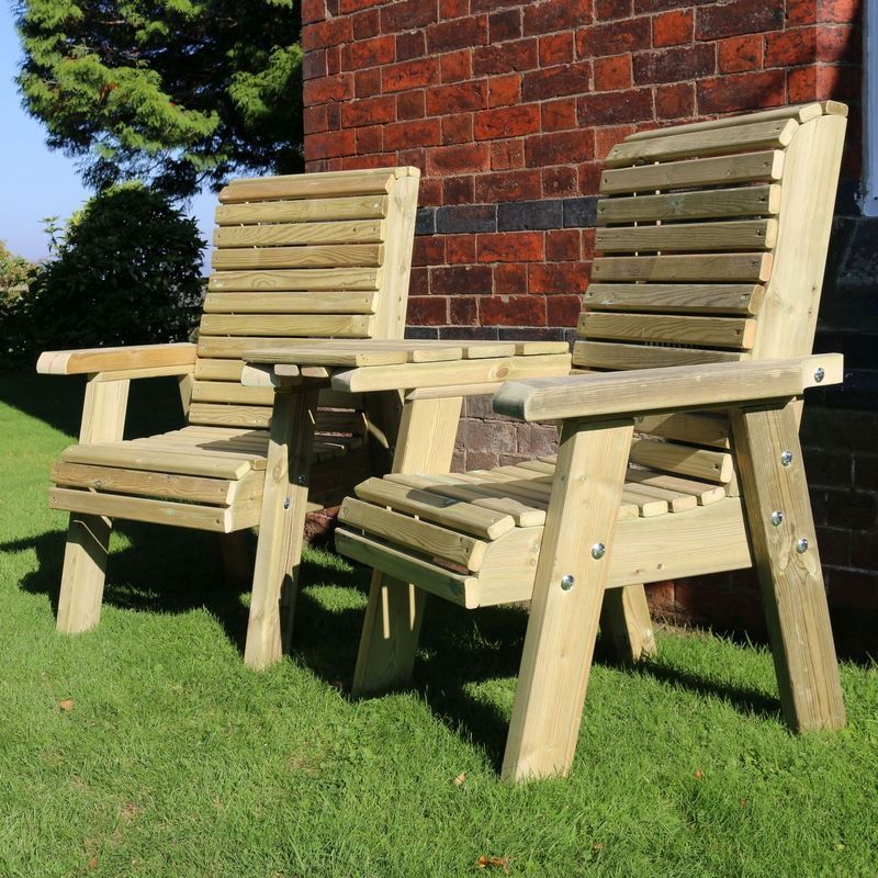 Ergo Garden Tete a Tete Bench by Croft