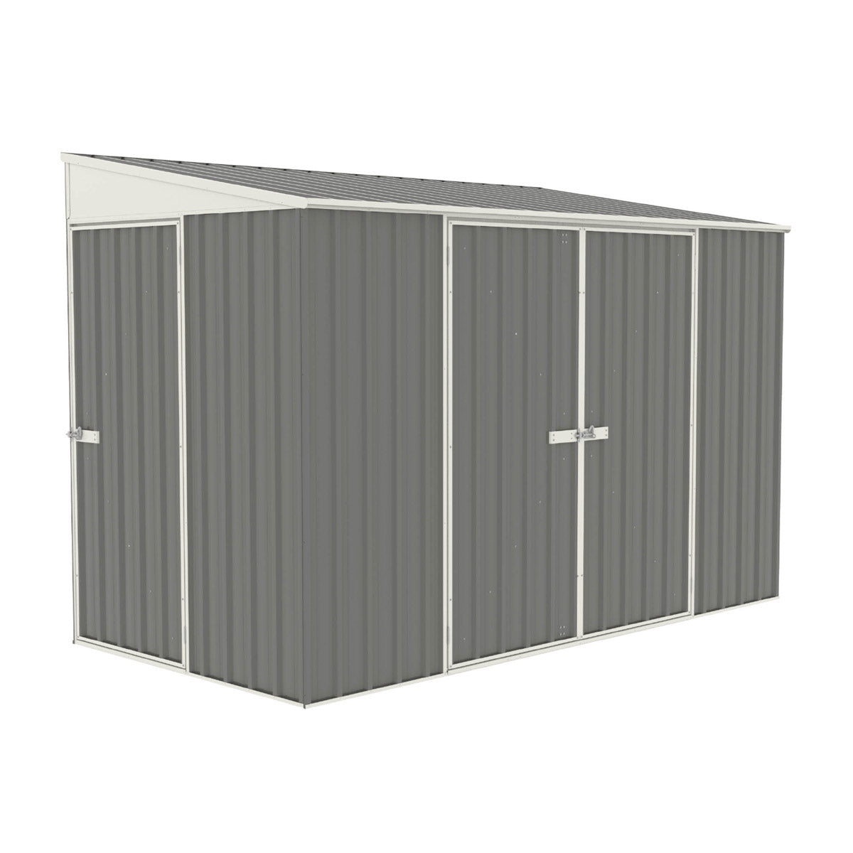 Absco 4' 11" x 9' 10" Pent Bike Store Steel Grey - Premium