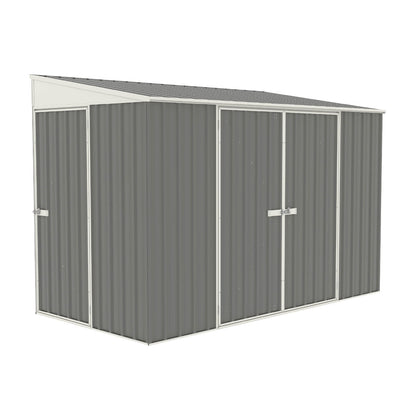 Absco 4' 11" x 9' 10" Pent Bike Store Steel Grey - Premium