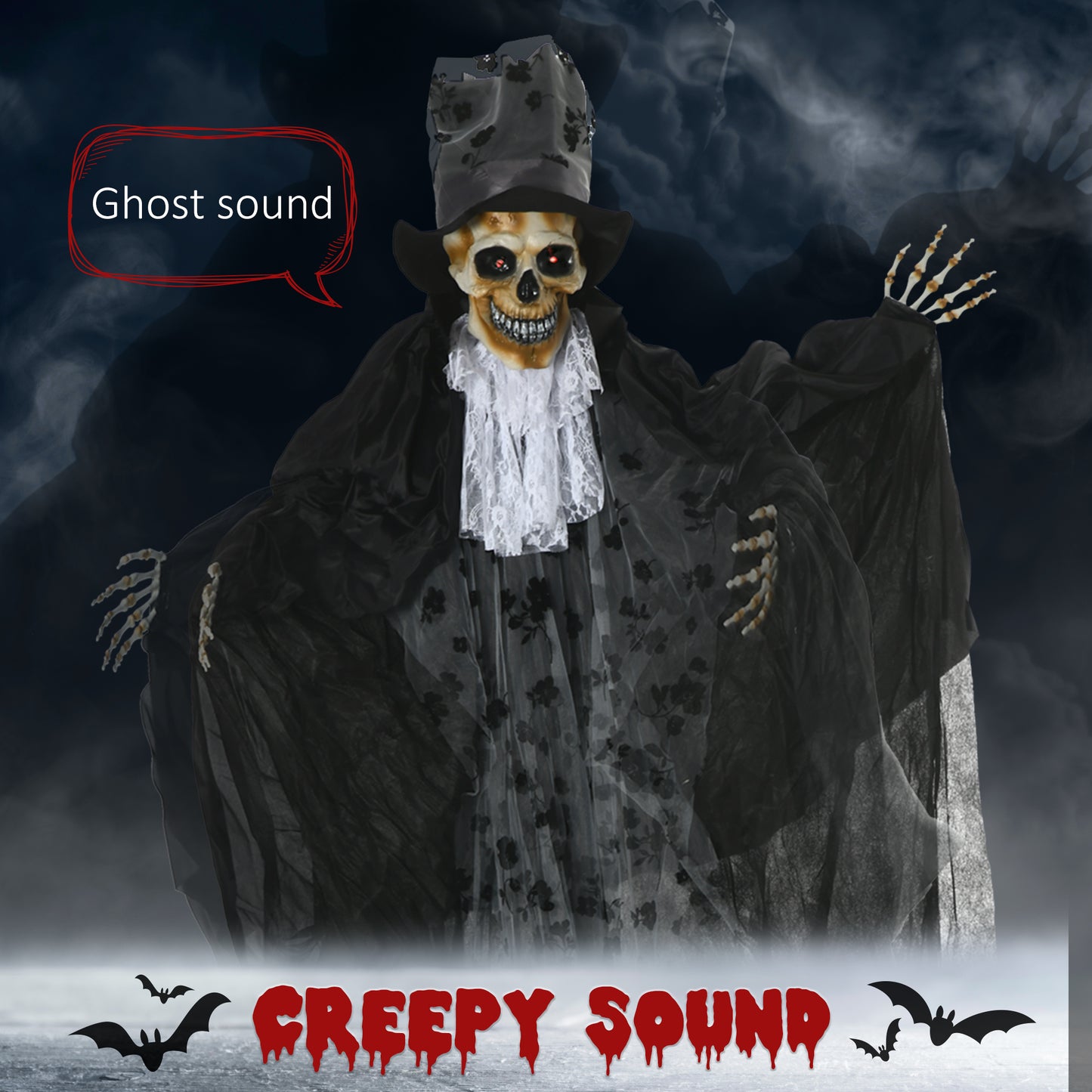 Animated Skeleton Halloween Decoration - 189cm