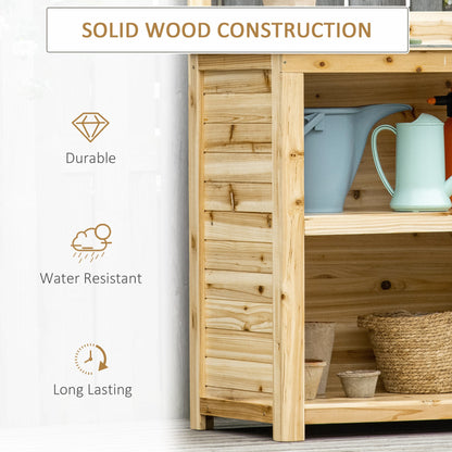 Garden Potting Bench Table