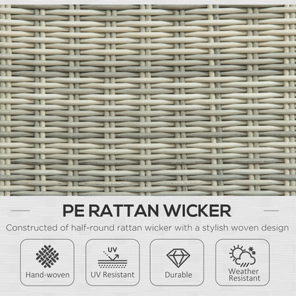 5-Pieces PE Rattan Sun Lounger Set