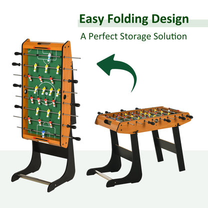 Folding Foosball Gaming Table Mini Football Soccer Table for Family Fun Kids Toy