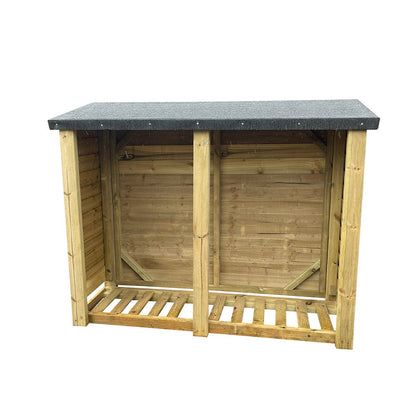 Heavy Duty Garden Log Store 150cm wide x 67cm deep by Churnet Valley - FLS45