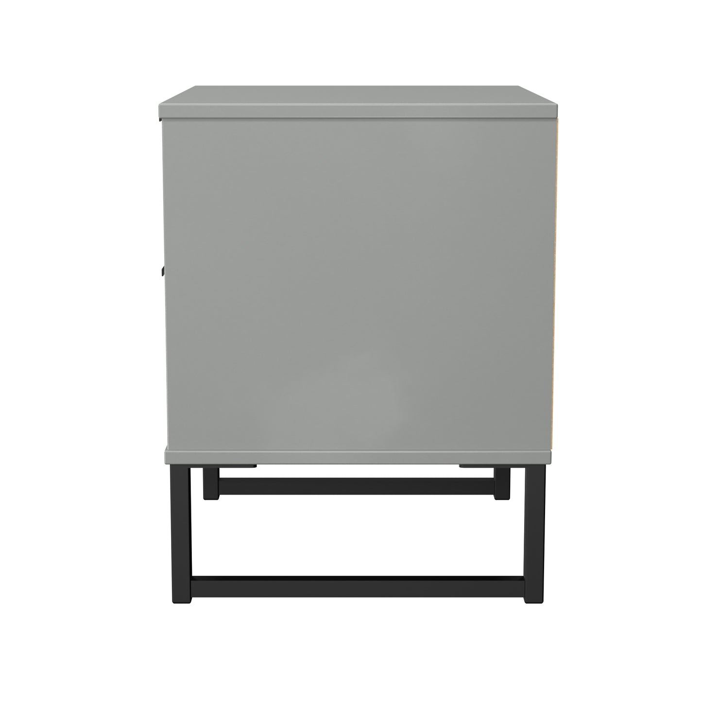Fluted Bedside Table Grey 2 Drawers 60cm
