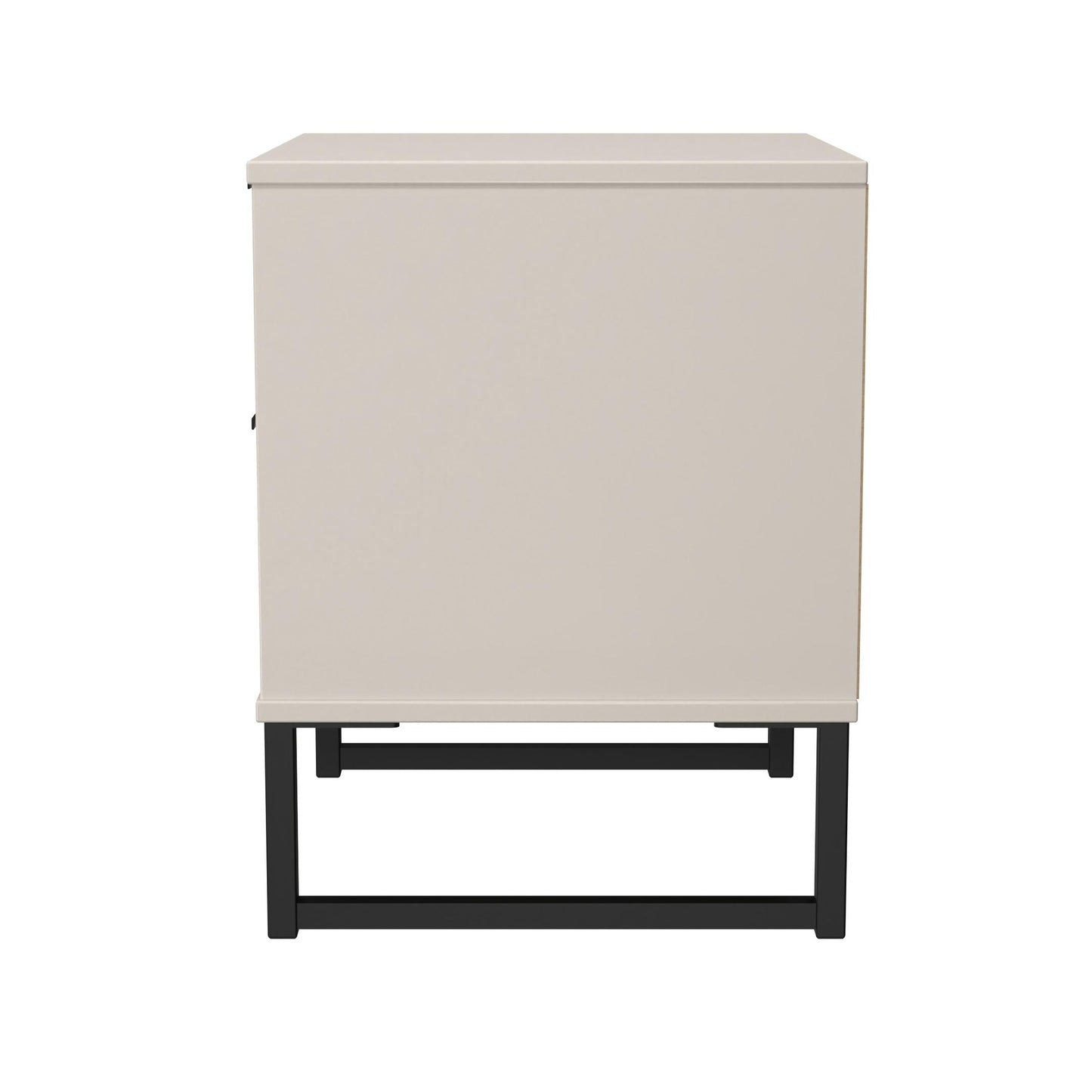 Fluted Bedside Table Off-White 2 Drawers 60cm