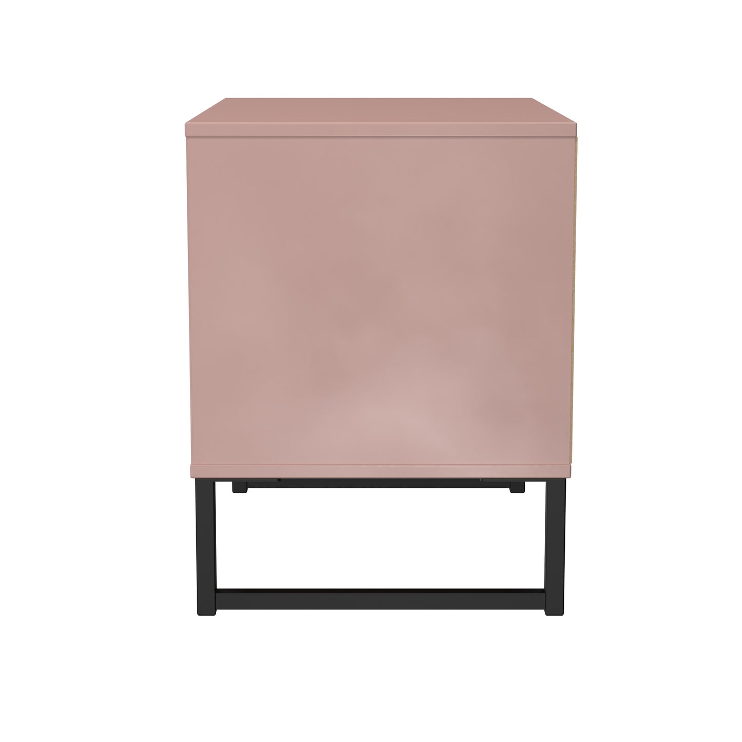 Fluted Side Table Pink 2 Drawers 60cm