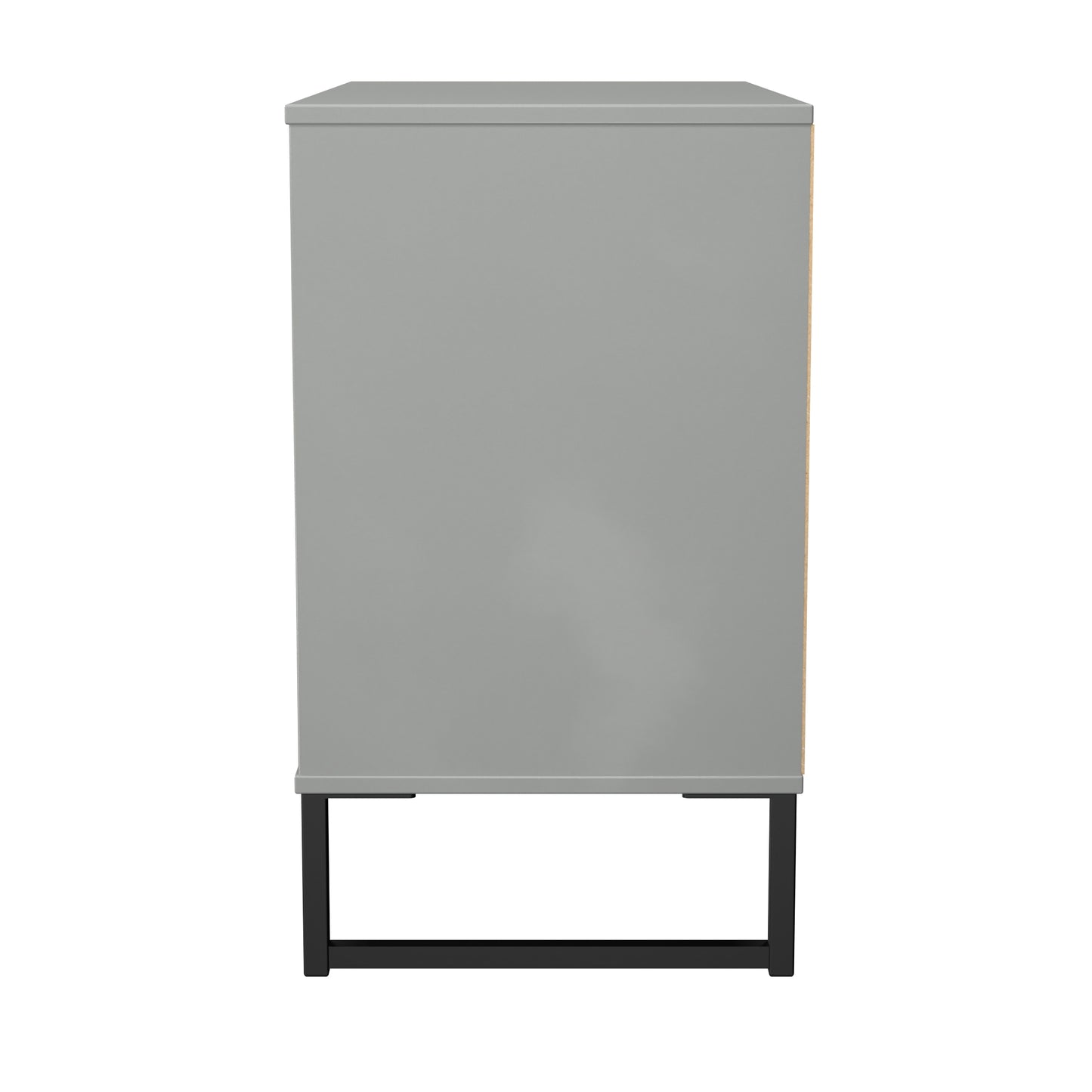 Fluted Chest of Drawers Grey 3 Drawers 77cm