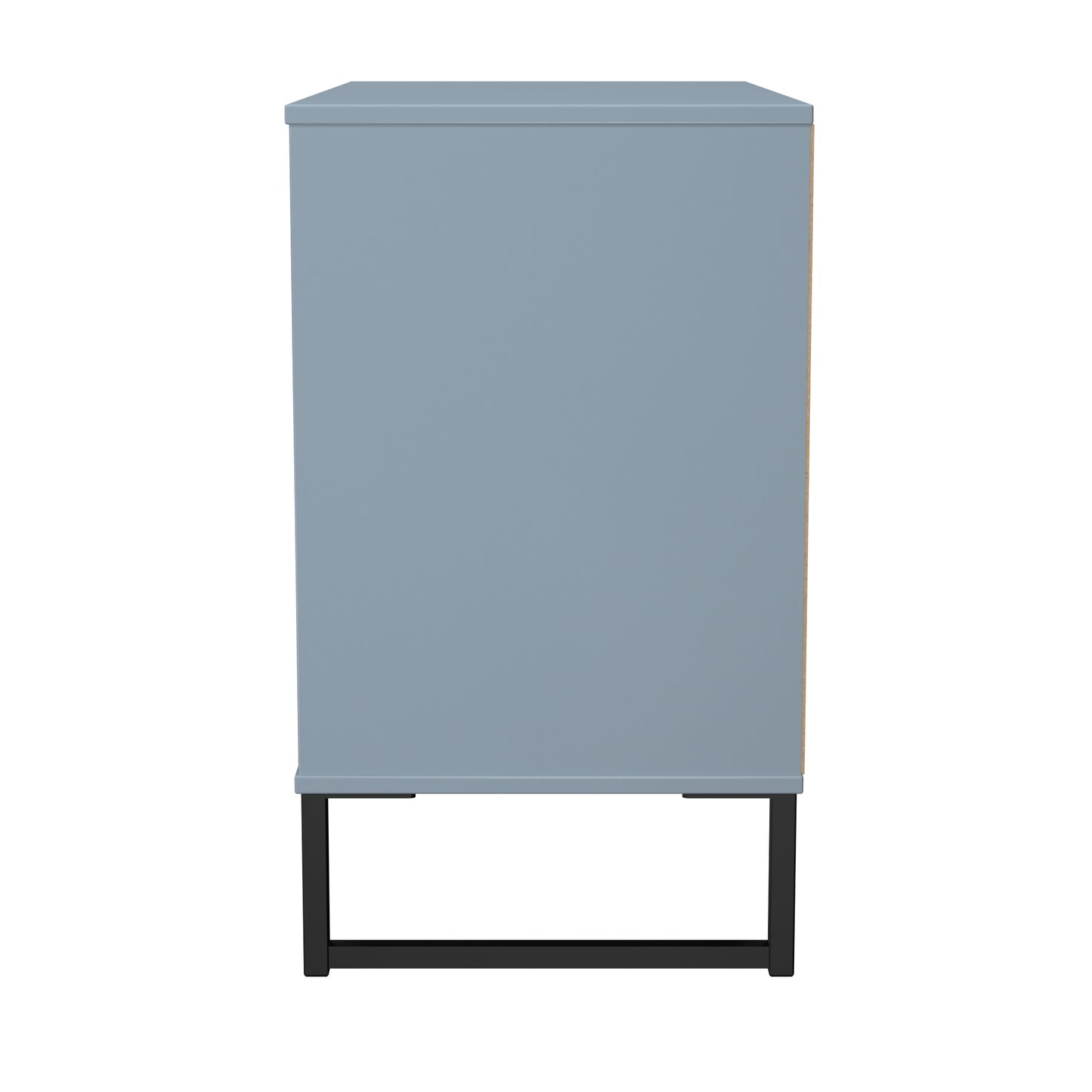 Fluted Chest of Drawers Light Blue 3 Drawers 77cm