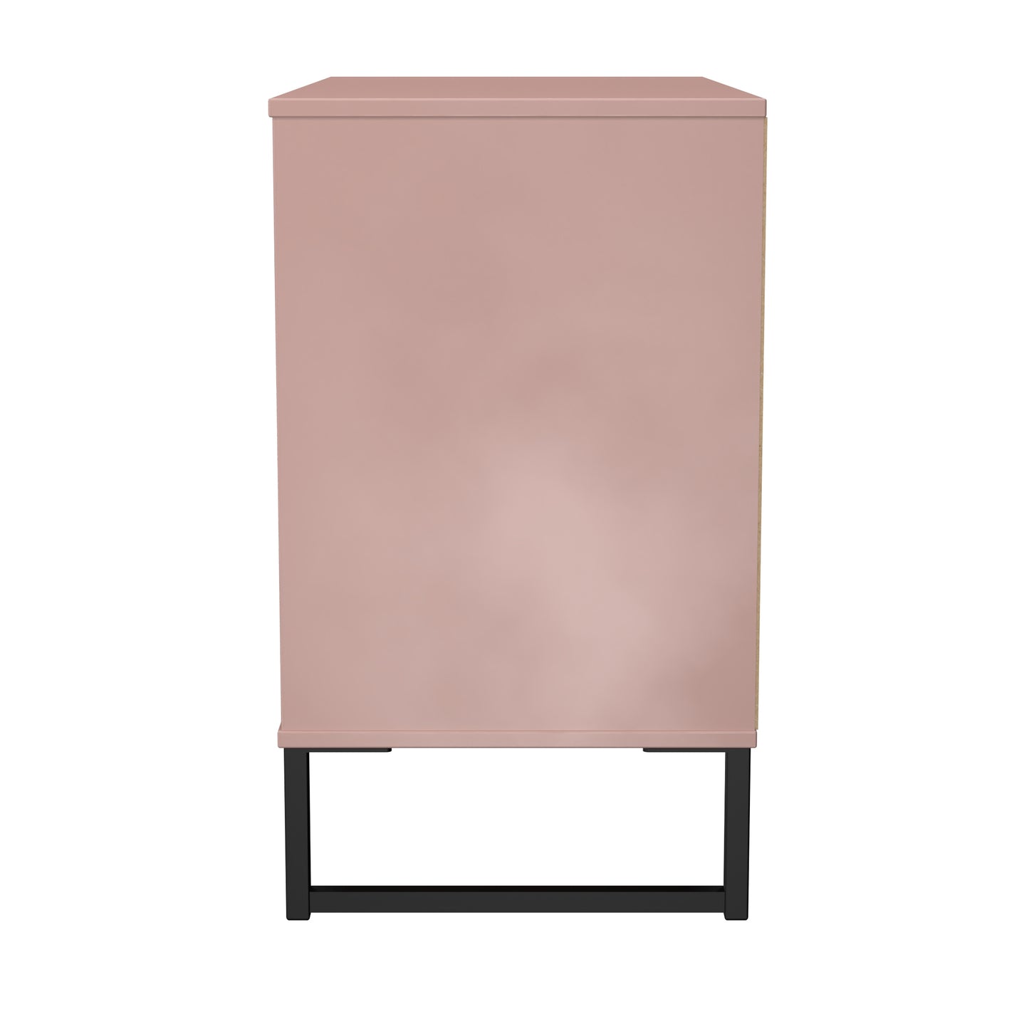 Fluted Chest of Drawers Pink 3 Drawers 77cm