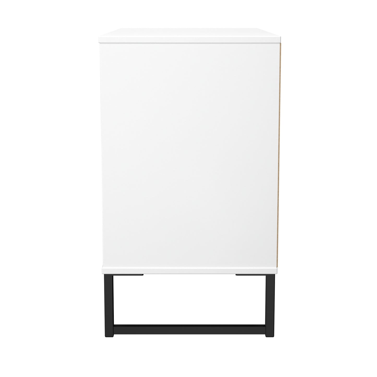 Fluted Chest of Drawers White 3 Drawers 77cm