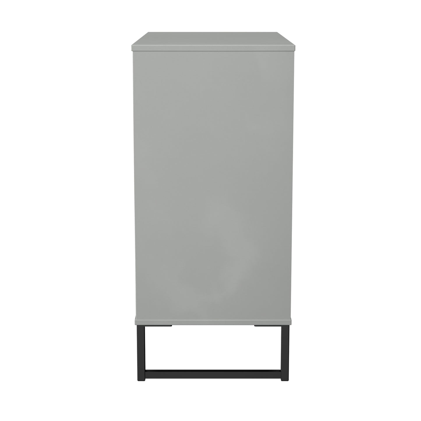 Fluted Chest of Drawers Grey 4 Drawers 93cm