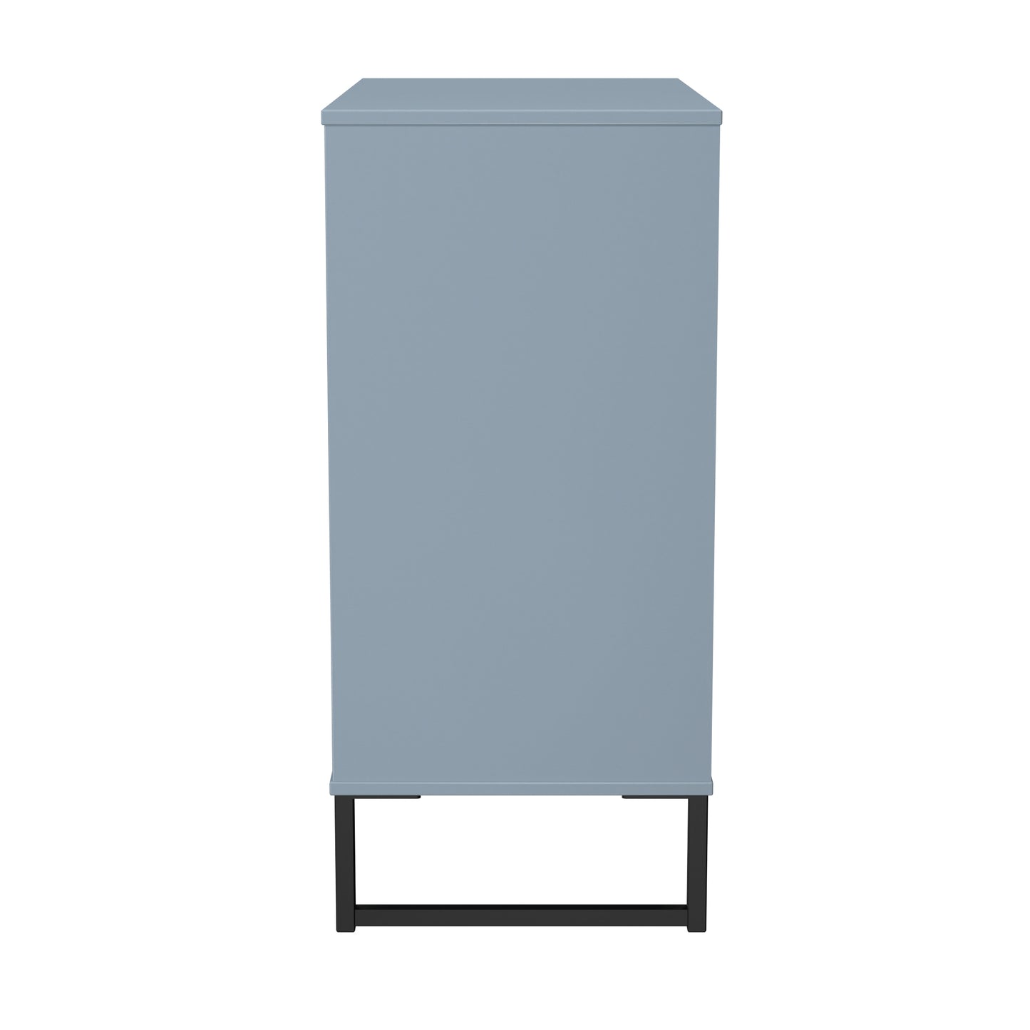 Fluted Chest of Drawers Light Blue 4 Drawers 93cm