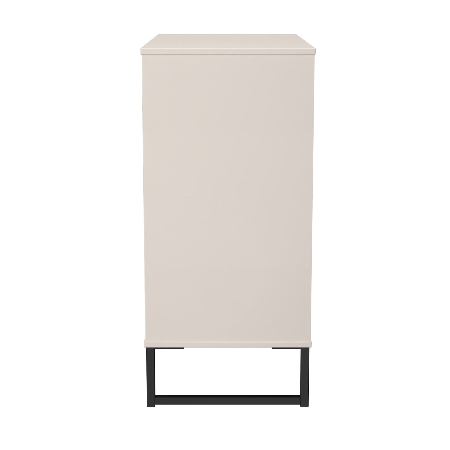 Fluted Chest of Drawers Off-White 4 Drawers 93cm
