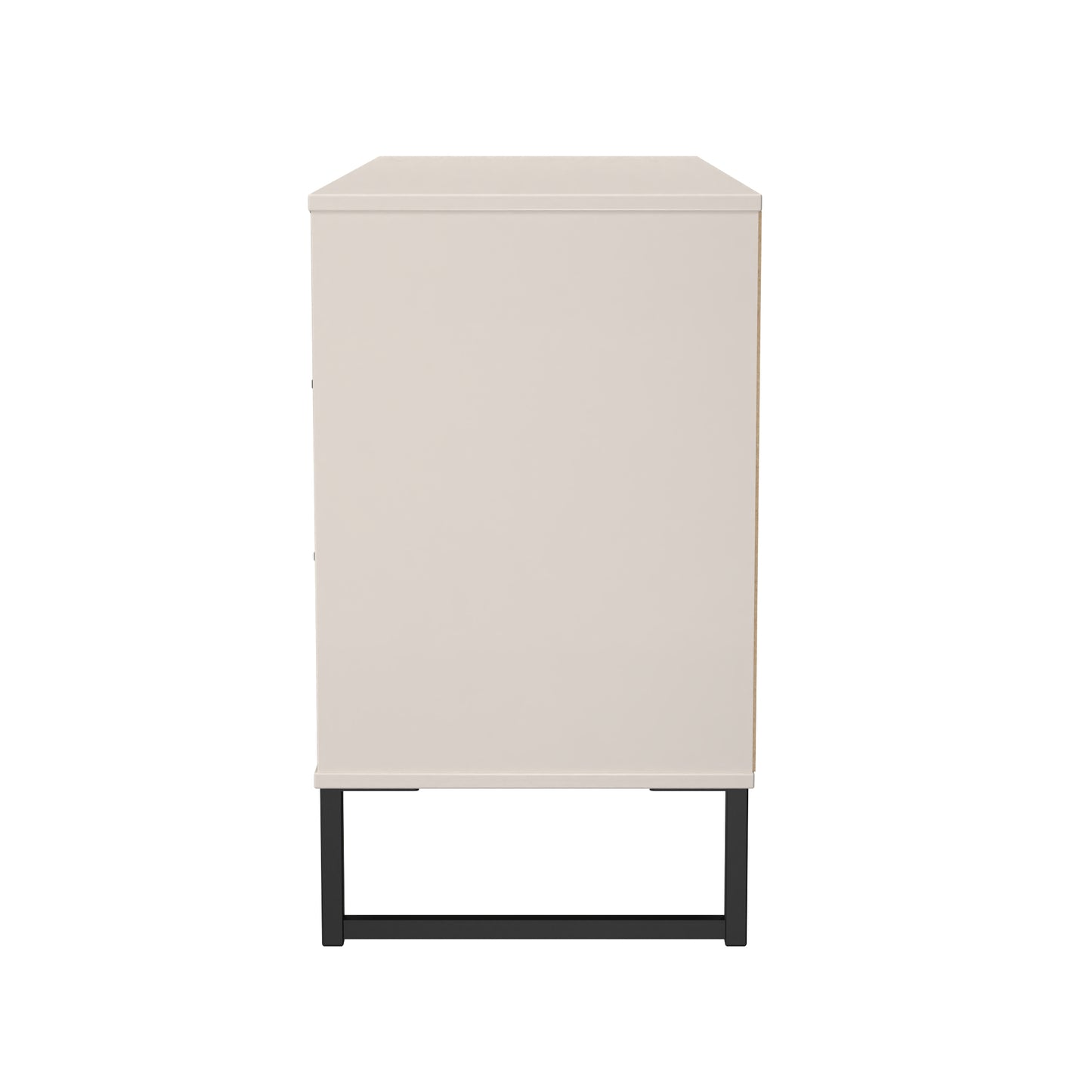 Fluted Large Chest of Drawers Off-White 6 Drawers 115cm
