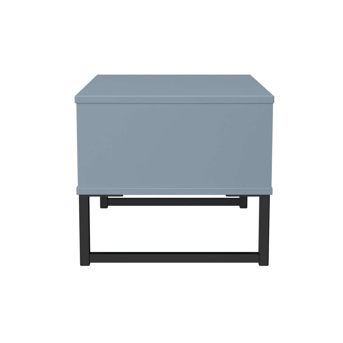 Fluted Side Table Light Blue 1 Drawer 58cm