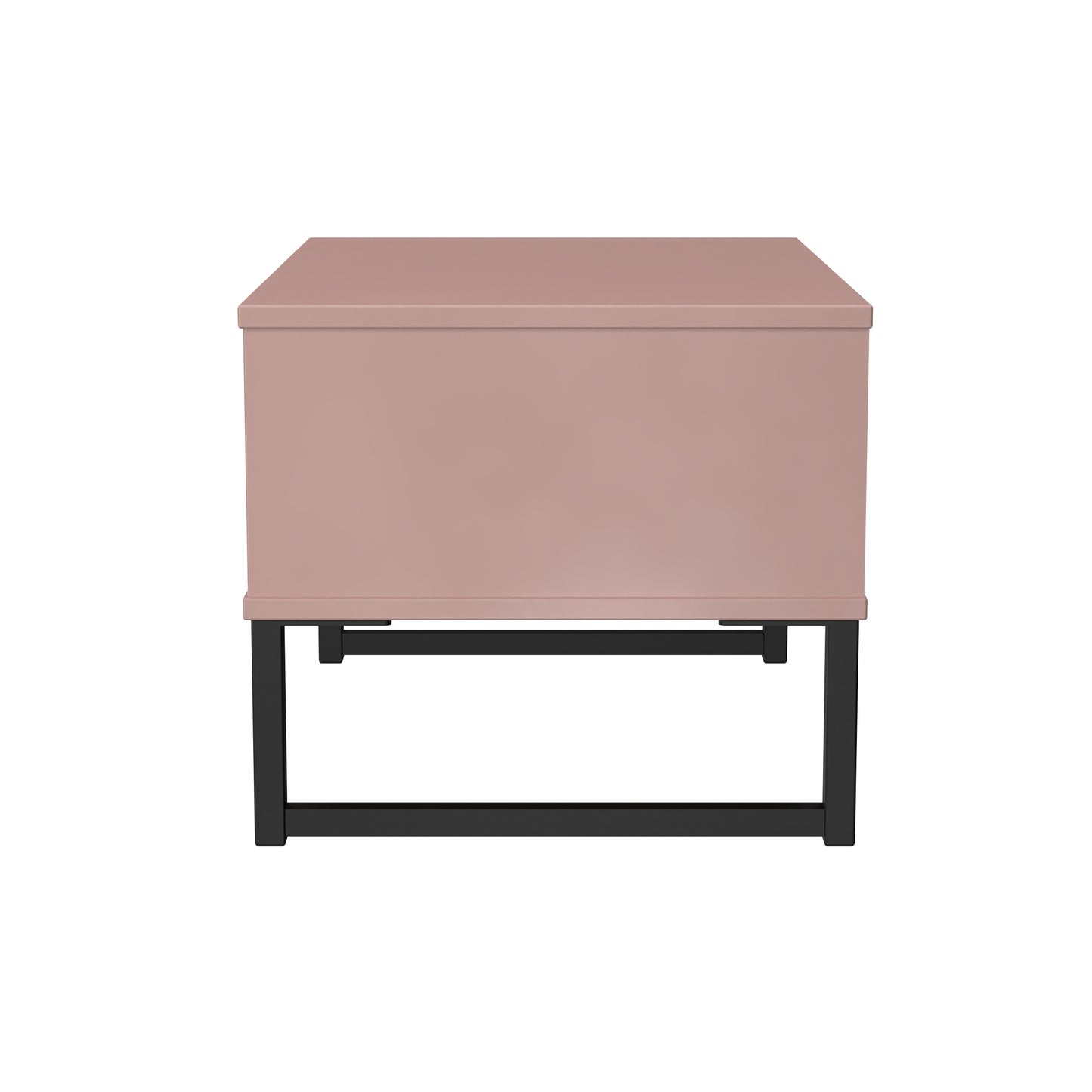 Fluted Side Table Pink 1 Drawer 58cm