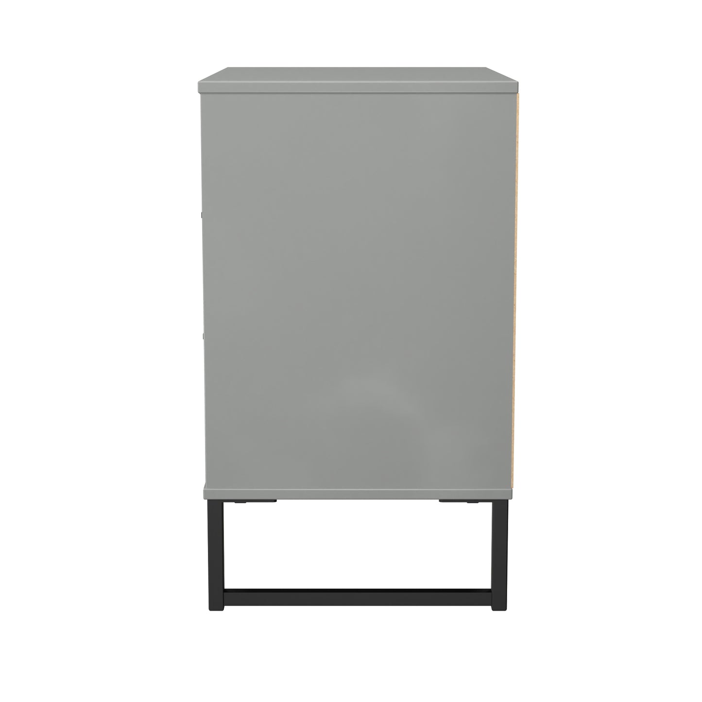 Fluted Chest of Drawers Grey 3 Drawers 76cm