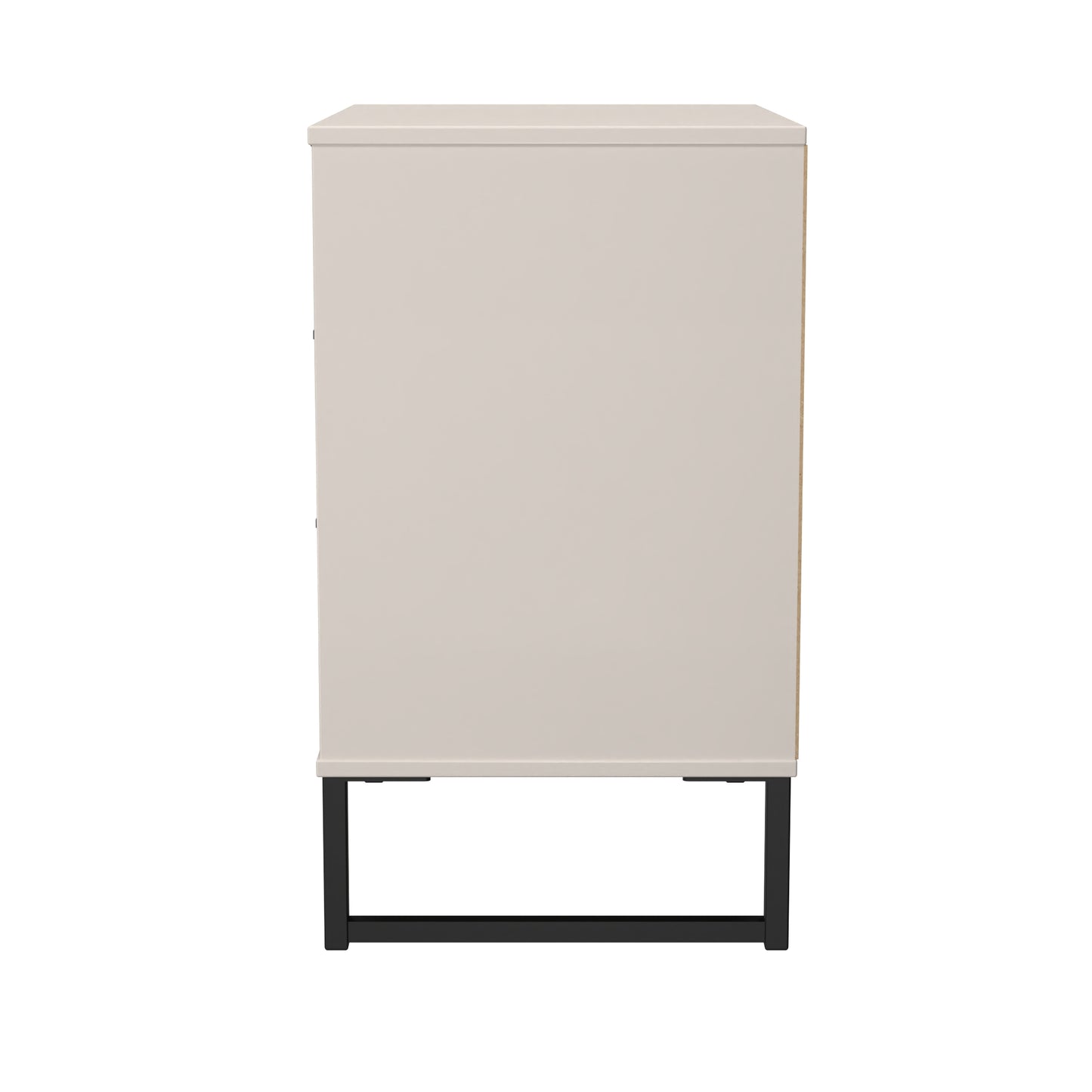 Fluted Chest of Drawers Off-White 3 Drawers 76cm