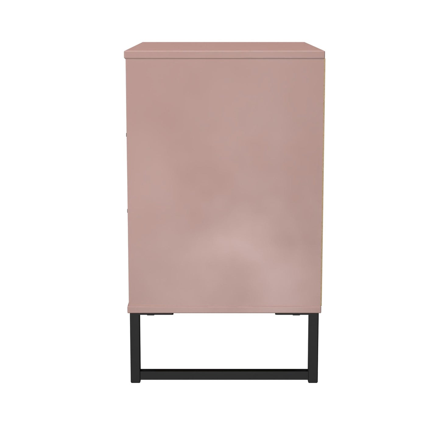 Fluted Chest of Drawers Pink 3 Drawers 76cm