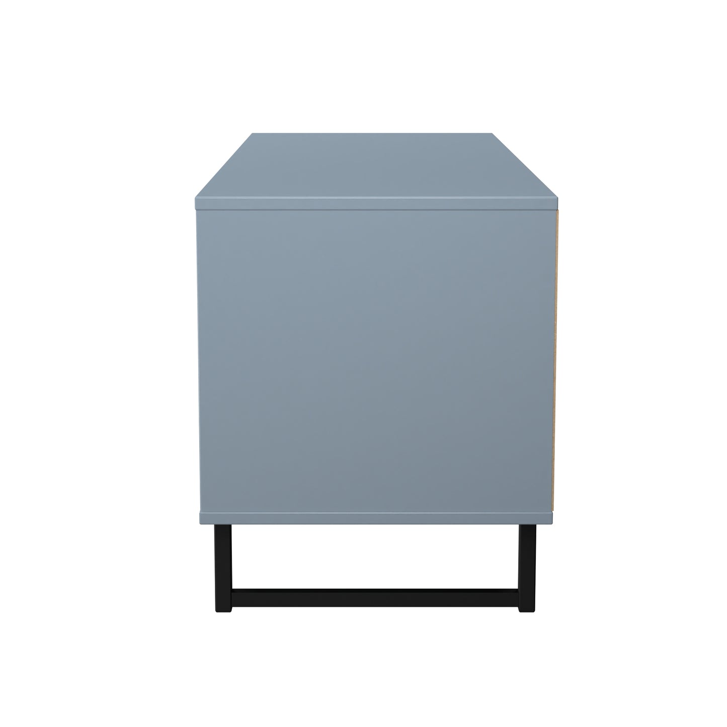 Fluted Large Chest of Drawers Light Blue 4 Drawers 115cm