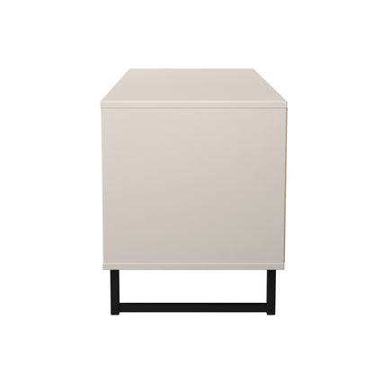 Fluted Large Chest of Drawers Off-White 4 Drawers 115cm