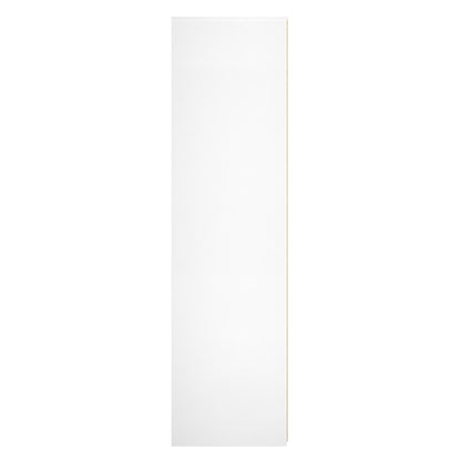 Fluted Tall Wardrobe White 1 Shelf 197cm