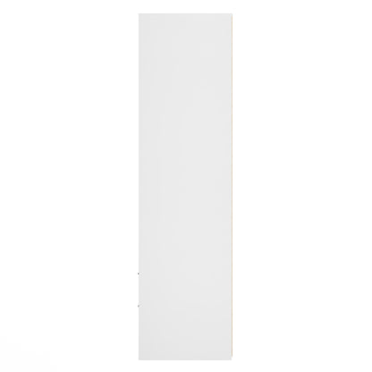 Fluted Tall Wardrobe Teal & White 2 Drawers 197cm