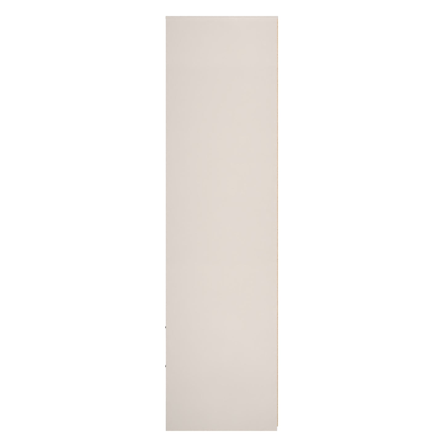 Fluted Tall Wardrobe Off-White 2 Drawers 197cm